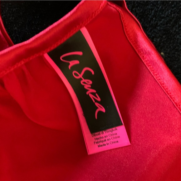 La Senza Red Satin Unlined Bralette XS BRAND NEW - Picture 3 of 4